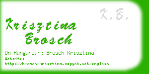 krisztina brosch business card